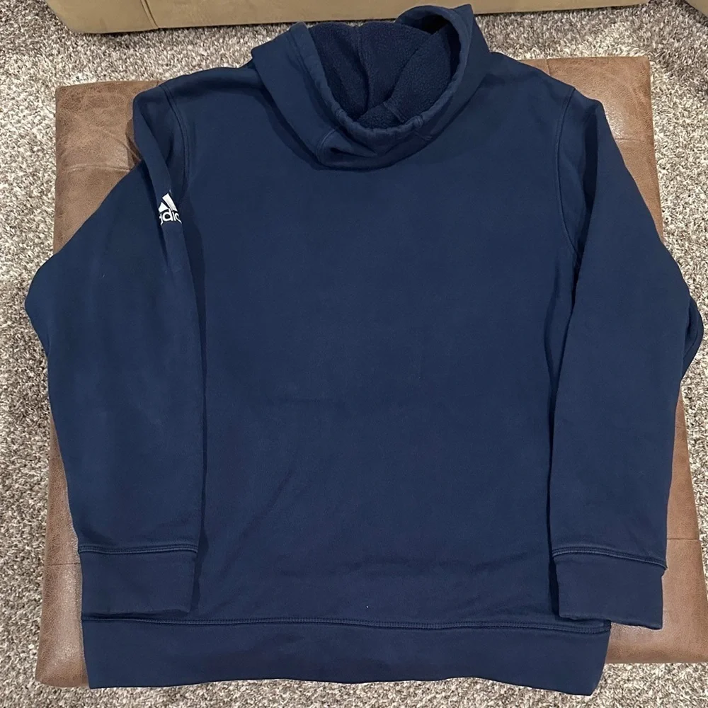 Chattanooga Adidas Navy Blue Basketball Hoodie with Yellow Logo